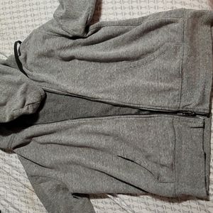 Madewell light grey zip-up hoodie
